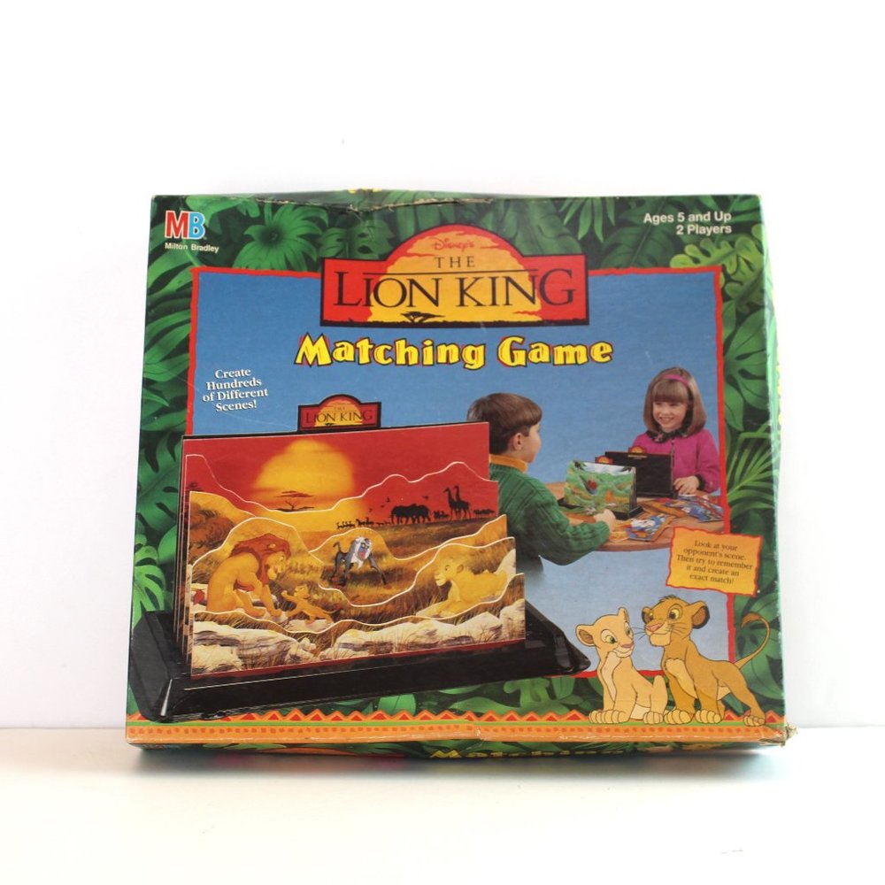 Vintage Lion King Matching Game by Milton Bradley 1990s